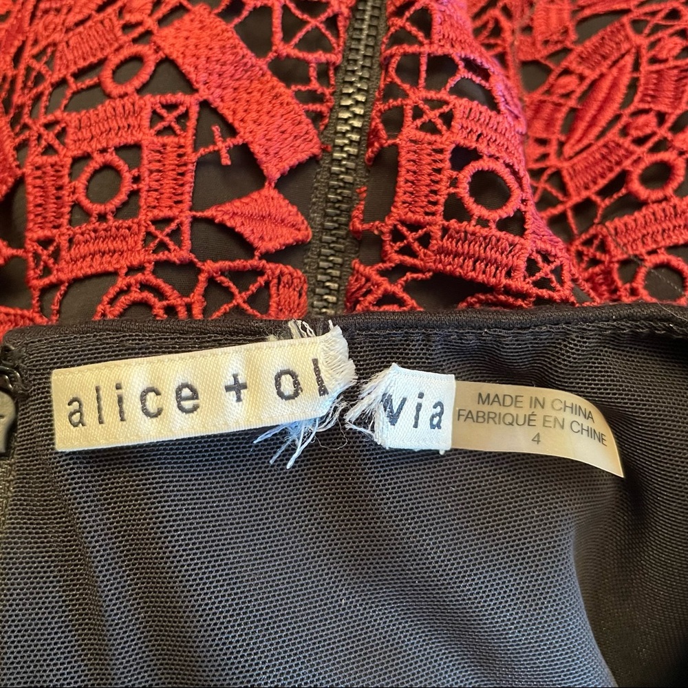 Alice + Olivia Lace Bottom Maxi Dress NWOT - Picture 3 of 5